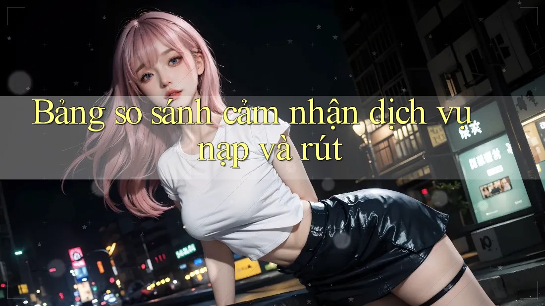Bảng so sánh cảm nhận dịch vụ nạp và rút Bảng so sánh cảm nhận dịch vụ nạp và rút