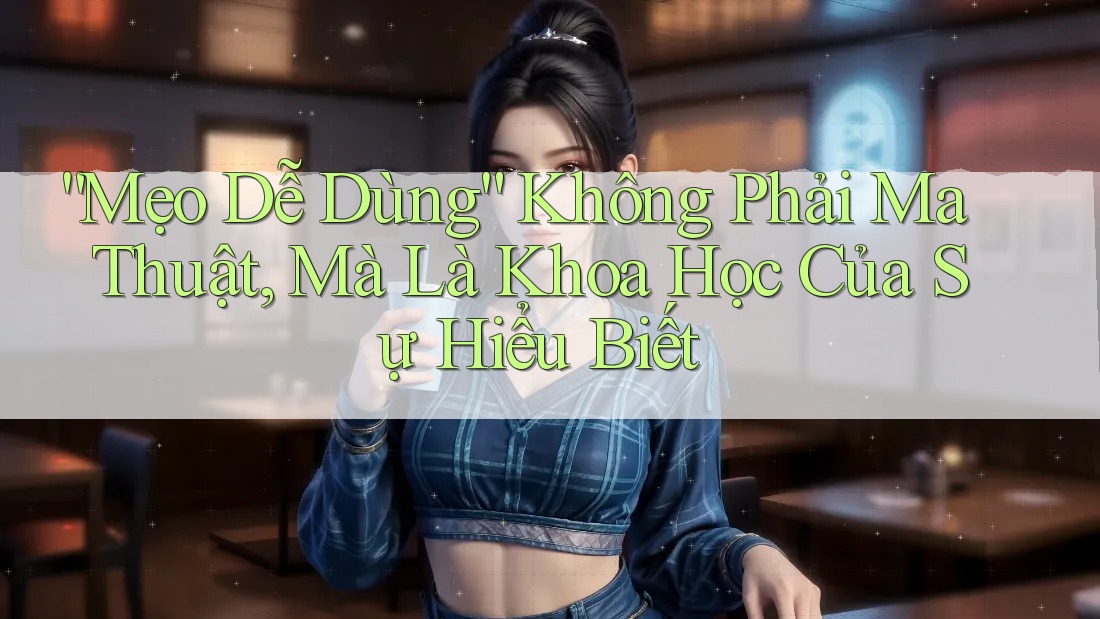 “Mẹo Dễ Dùng” Không Phải Ma Thuật, Mà Là Khoa Học Của Sự Hiểu Biết “Mẹo Dễ Dùng” Không Phải Ma Thuật, Mà Là Khoa Học Của Sự Hiểu Biết